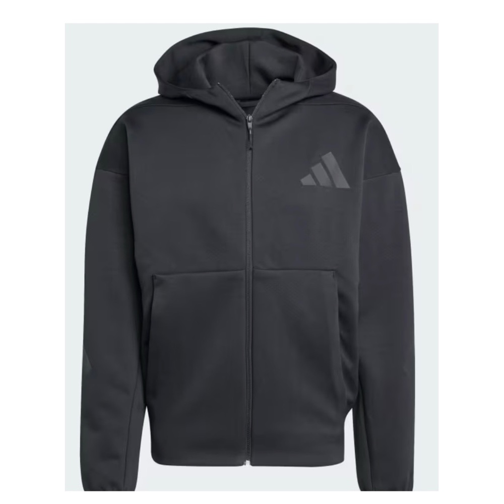 Adidas Z.N.E. Full Zip Hooded Track Sweat Jacket Black Kids Size M New With Tag